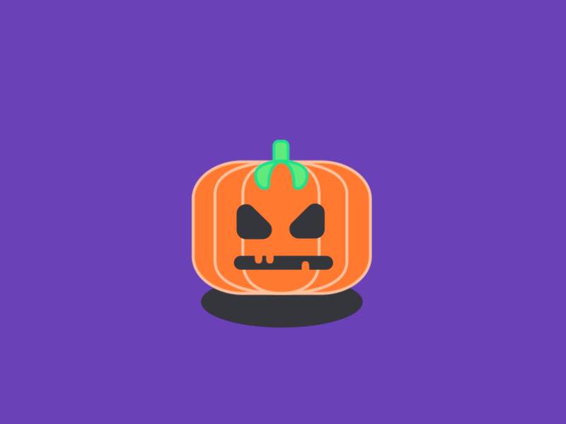 Halloween pumpkin 2d after animation designmotion effectsflat graphics halloween pumpkin