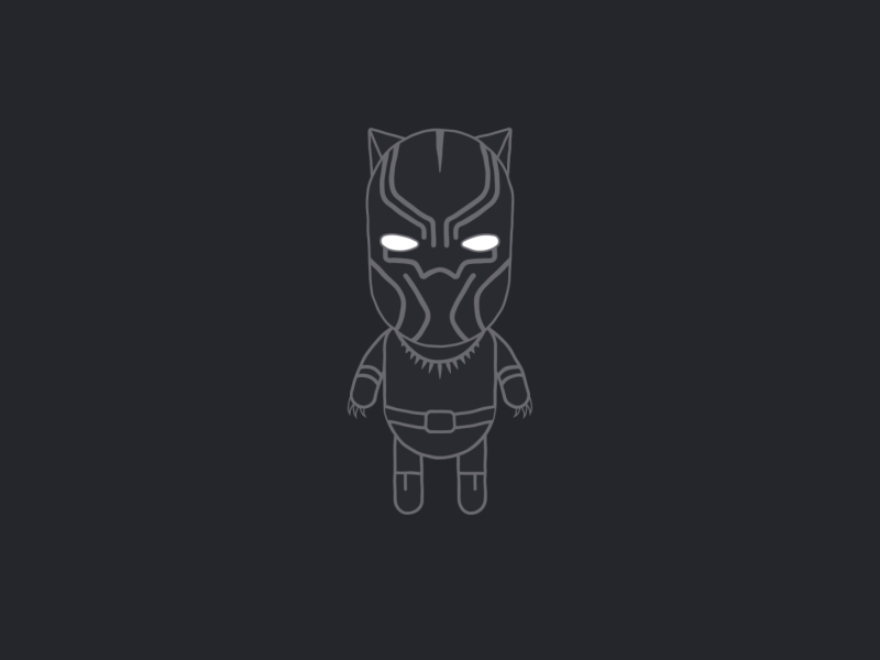 Black Panther 2d after effects black panther daily design doodle illustration illustrator marvel