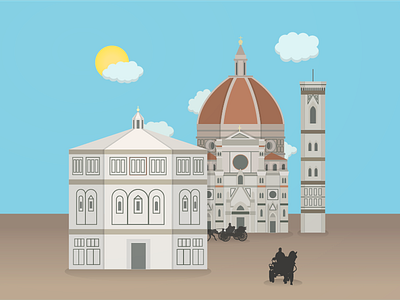 Florence 2d city daily doodle design florence illustration