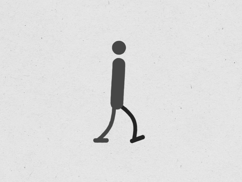 (Walk cycle #2) _ Test 2d after effects animation character animation daily doodle design illustration walk cycle