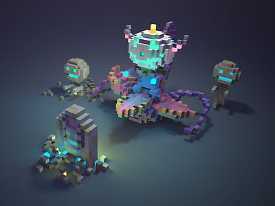 Pixel Vainglory magicavoxel