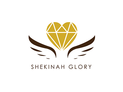 SHEKINAH GLORY Logo Design - Heart / Wings branding business card graphic design logo