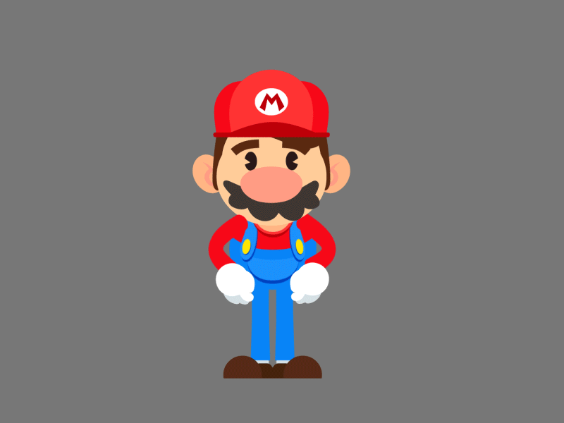 Mario Animation 2d animation after effects after effects animation animation character character animation character design design duik duik bassel flat iconic illustration mario mario bros rig rigging vector