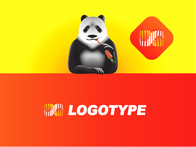 I'm a Panda, i eat carrots! app branding design graphic design illustration logo typography ui ux vector
