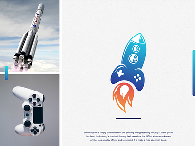 rocket game logo design