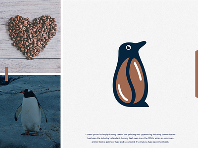 coffee penguin logo design