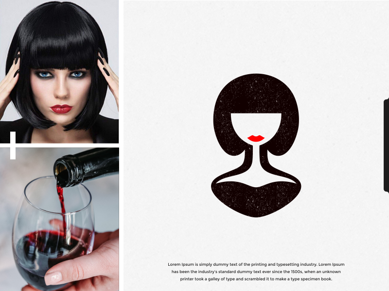 wines girls logo design by Jenggot Merah on Dribbble