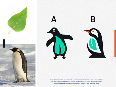 penguin leaf logo design awesome brand brand identity brandidentity design dualmeaning forsale identity inspiration inspirations leaf lettering logo logo design penguin penguin logo penguins