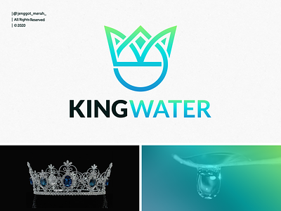 king water logo design awesome inspirations art artist awesome brand brand identity brandidentity branding crown crowns design gradient identity inspiration inspirations king king logo logo plumbing water water logo