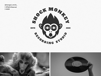 shock monkey logo design