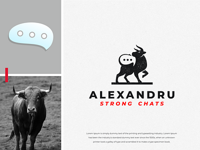 ALEXANDRU STRONG CHATS LOGO DESIGN