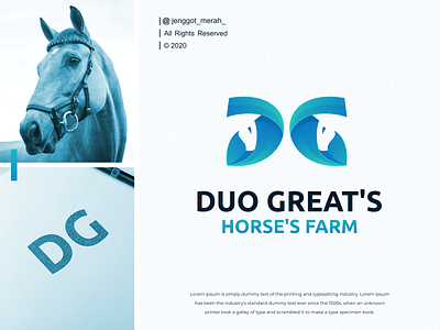 duo great's Horse's logo design animal awesome brand brand identity brandidentity branding design dg dual meaning gd horse horses identity inspiration inspirations letter letters logo mark negative space