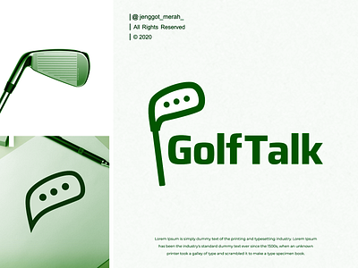 golf talk logo design awesome ball bubble championship chat club competition design game golf green hole icon inspirations logo professional sport symbol talk vector
