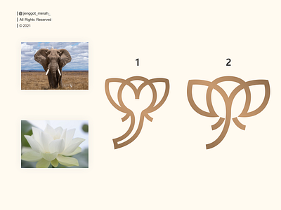 ELEPHAN FLOWER LOGO DESIGNS