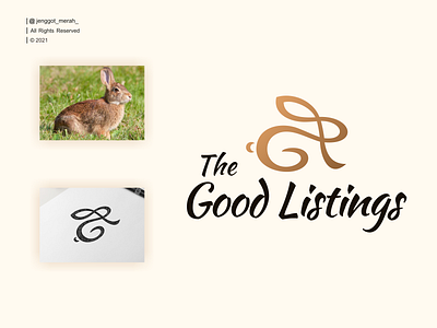 the good listings logo abstract bunny business concept creative design elegant graphic icon identity jenggot merah line line art lineart logo modern rabbit symbol vector wordmark