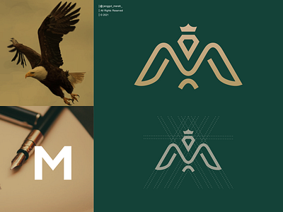 MANUKKAU logo inspirations bird business company design eagle emblem falcon freedom gold graphic icon illustration line logo luxury shape sign symbol vector wing