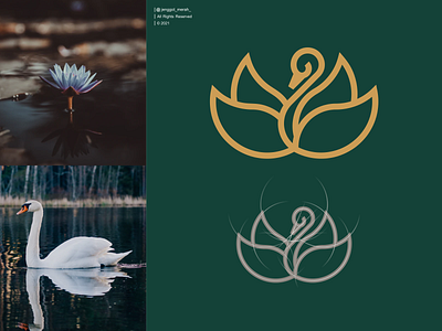 swantus skincare logo design art awesome beauty brand identity design flower inspirations jenggot merah leaf line art logo lotus make up nature skincare spa swan symbol therapy vector