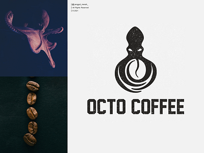 octo coffee logo design