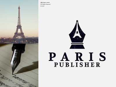 paris publisher logo design awesome inspirations awesome capital city eiffel for sale france graphic idea inspirations jenggot merah landmark logo design negative space paris place publishing sign symbols tower vector