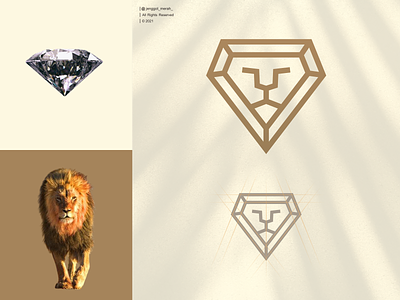 diamond lion logo design animal business design diamond emblem face finance head icon jenggot merah king lion logo luxury power premium royal strength symbol vector