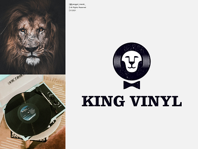 king vinyl logo design