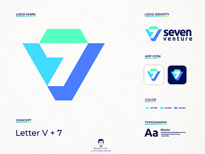 seven venture logo design