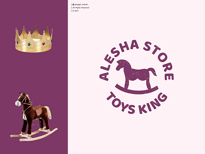 toys king logo design animal brand cartoon crown cute game horse illustration jenggot merah kid kids king knight logo design shop silhouette symbol toy toys vector