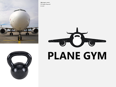 plane gym logo design