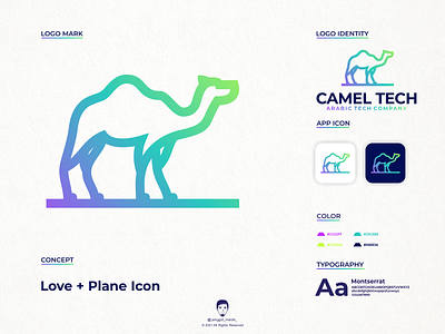 camel tech logo design awesome brand identity branding camel color dribbble fintech gradient gradients industry inspirations jenggot merah line art logo design negative space pinterst startup logo tech technology venture