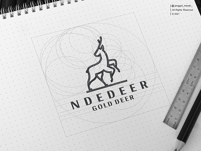 ndedeer gold deer logo design