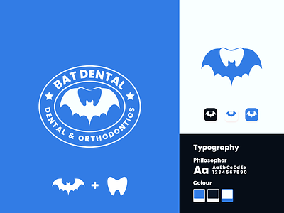 Bat Dental Logo Design animal awesome bat branding combination company logo dental dental care dental clinic dental healthy design dual meaning graphic design identity illustration inspiration inspirations logo negative space