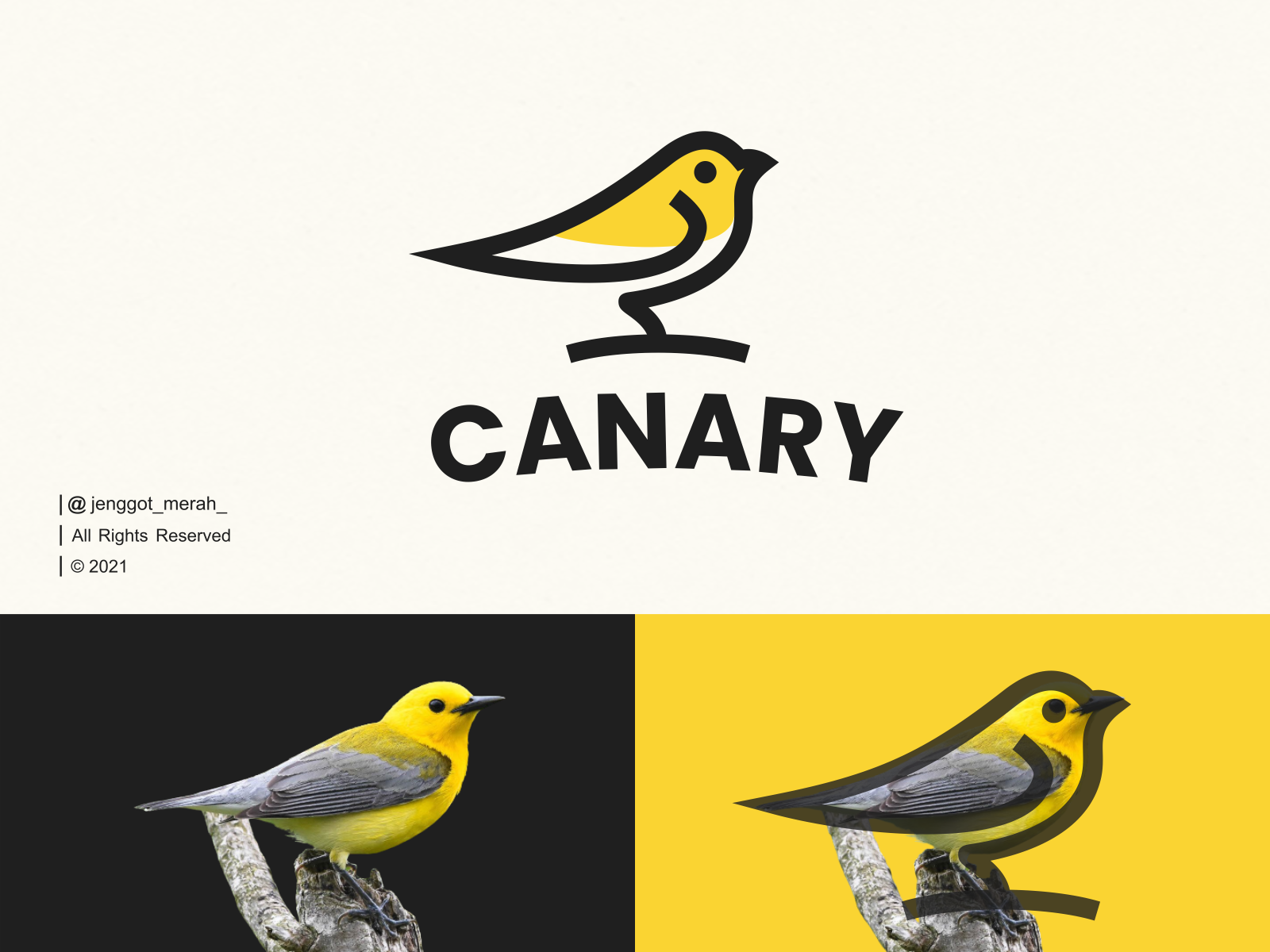 Canary Line Art Logo Idea By Jenggot Merah On Dribbble