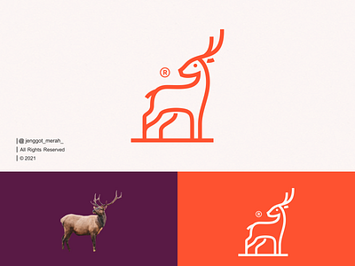 Deer Line Art Logo Design! animal awesome character cute deer deers design gazelle horn identity illustration inspirations line art lineart mark minimal monoline symbol vector wild