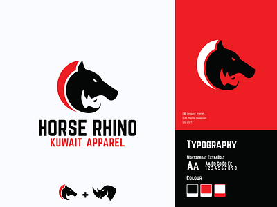 Horse Rhino Logo Design.