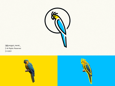 Parrot Line Art Logo Idea