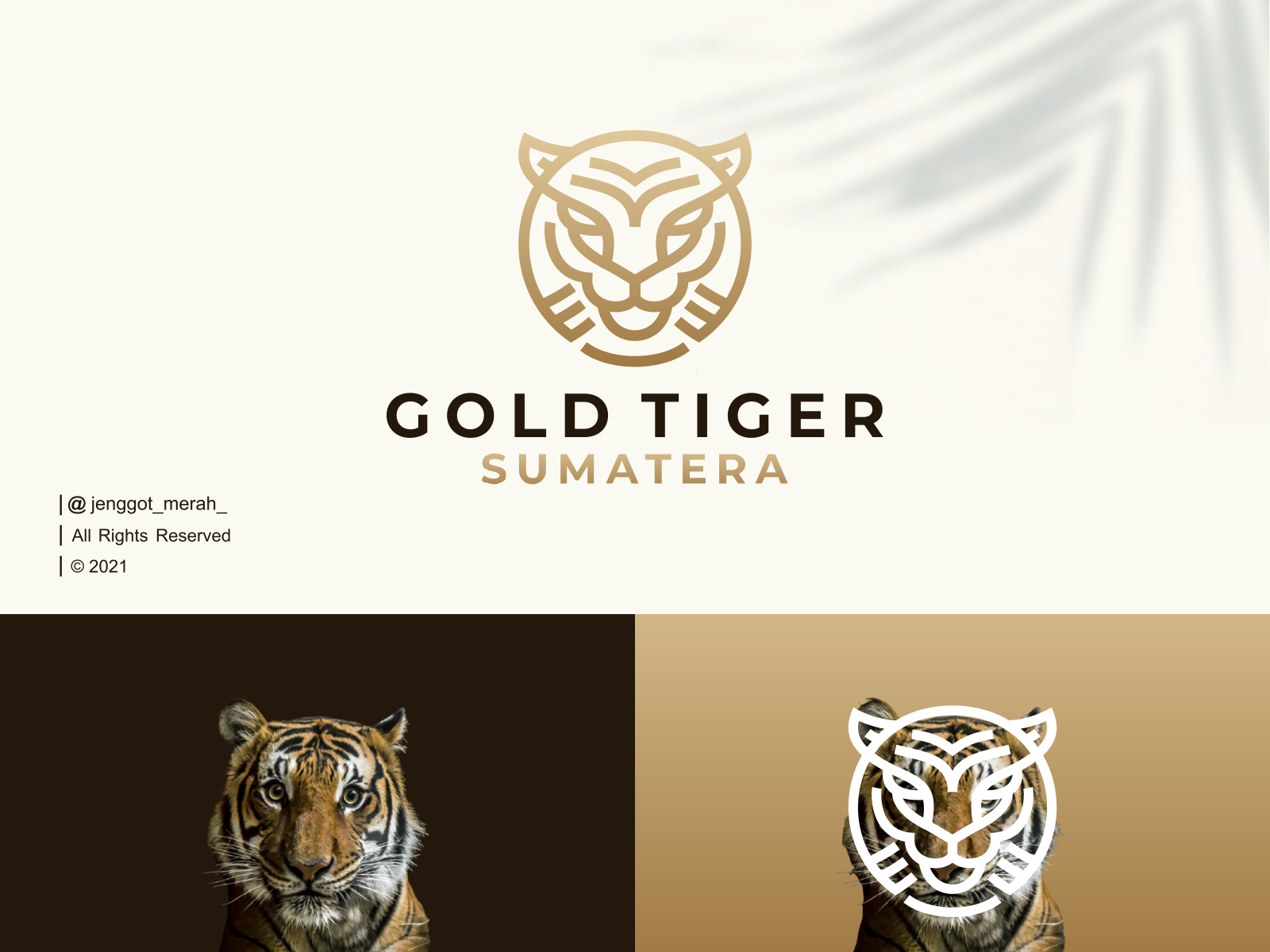 tiger line art logo by Jenggot Merah on Dribbble