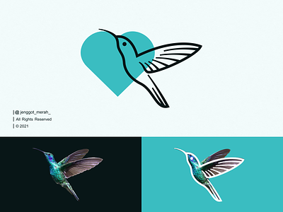 Hummingbird Line Art logo Idea