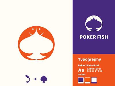 Poker Fish Logo Design animal awesome brand branding combinations design double meaning fish icon identity illustration inspiration inspirations logo mark mascot negative space poker spade vector