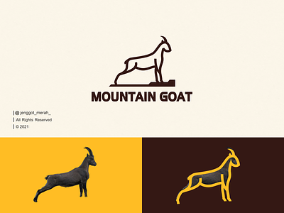 Mountain GoatLine Art logo Idea