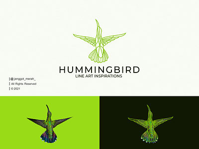 Hummingbird Line Art logo Idea animal awesome bird brand branding design graphic design hummingbird icon identity illustration inspirations logo logo design mark minimal monoline nest symbol wings