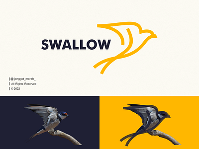 Swallow Line Art logo idea animal awesome bird branding design fly icon inspirations lione art logo mark minimalistic monoline simple sky swallow swallows symbol wing wings