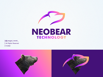 NeoBear Technology Logo Design! animal awesome bear branding colorful design icon inspirations line art logoicon mark minimal monoline simple starup symbol tech technology teddy vector