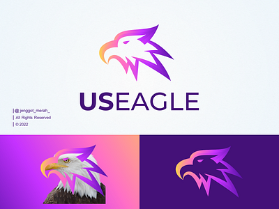 US EAGLE Logo Design! animal awesome bird branding colorfull designsimple eagle falcon fly icon inspirations line art logo mark monoline star up symbol tech technology vector