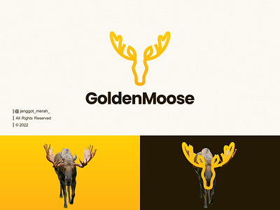 GoldenMoose Line Art logo idea