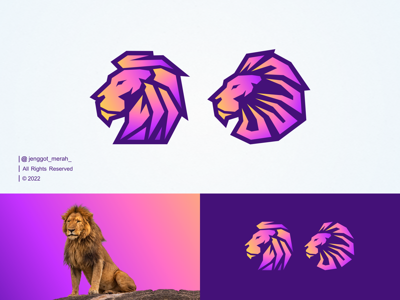 Lion Color Logo Design! by Jenggot Merah on Dribbble