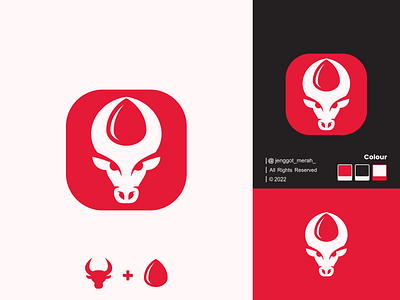 BullBlood Logo Design abstract animal blood buffalo bull cow design double meaning farm health horn icon illustration logo mascot power strong symbol taurus vector