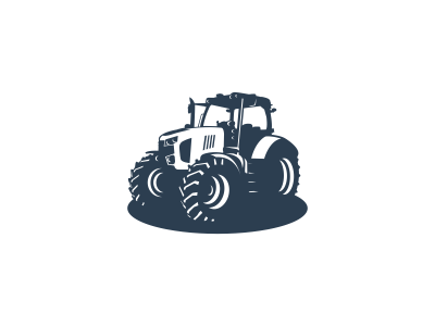 Tractor logo design agriculture design emblem farm farmer farming field food graphic harvest icon illustration jenggot merah logo natural organic sign symbol tractor vector