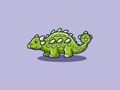 Baby Anchilosauro anchilosauro design dino logo