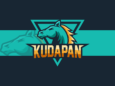 Kudapan awesome brand design horse identity logo professional stationary