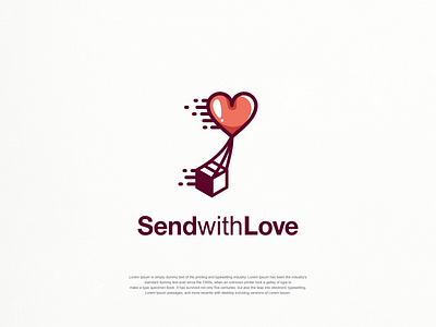 Send With Love logo idea awesome brandidentity branding forsale idea logo love nice send with